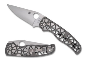 Spyderco Knives™ Edgerati Compression Lock C266ALP Gray Anodized Aluminum CPM S30V Stainless Steel Pocket Knife
