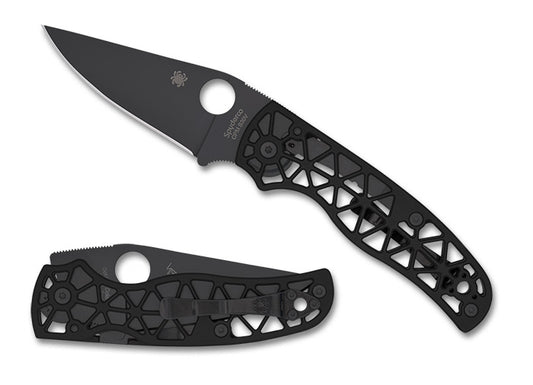 Spyderco Knives™ Edgerati Compression Lock C266BKALBKP Black Anodized Aluminum CPM S30V Stainless Steel Pocket Knife