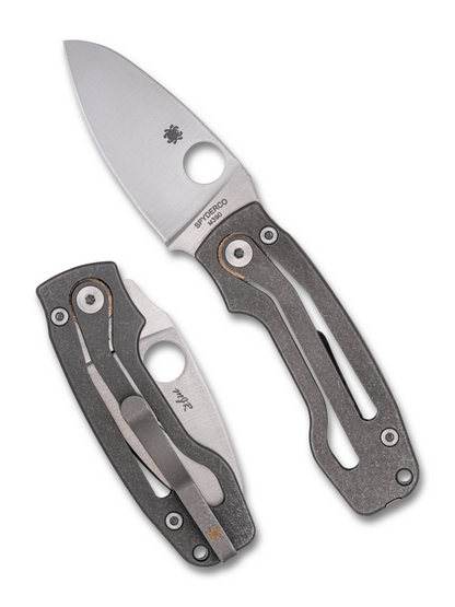 Spyderco Knives™ PITS 2 SlipIt C269TIP 6AL4V Titanium M390 Stainless Steel Pocket Knife
