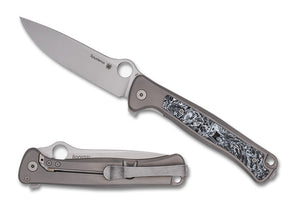 Spyderco Knives™ Slym R.I.L. Frame Lock C271TIP 6AL4V Titanium M390 Stainless Steel Pocket Knife