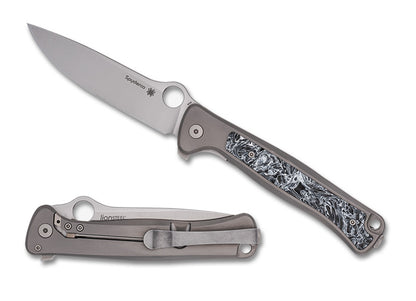 Spyderco Knives™ Slym R.I.L. Frame Lock C271TIP 6AL4V Titanium M390 Stainless Steel Pocket Knife