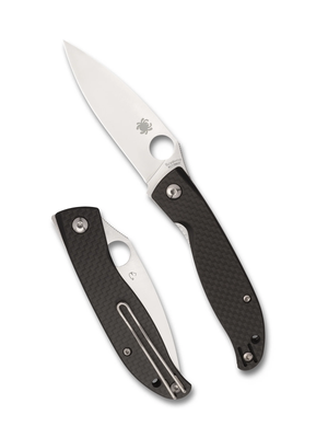 Spyderco Knives™ Mantra 4 Liner Lock C274CFP Carbon Fiber & Black G10 Laminate 8Cr13MoV Stainless Steel Pocket Knife