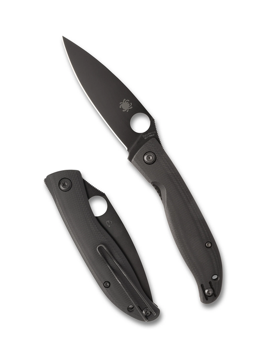 Spyderco Knives™ Mantra 4 Liner Lock C274GBBKP Black G10 8Cr13MoV Stainless Steel Pocket Knife