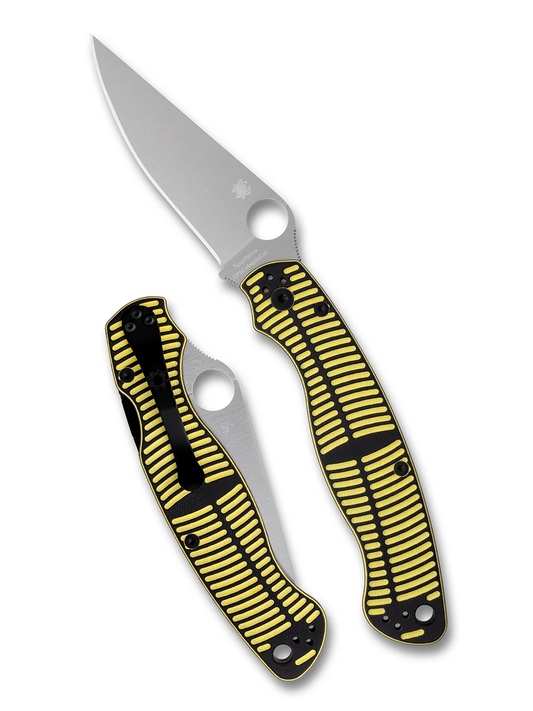 Spyderco Knives™ Military 2 Salt Compression Lock C36GBKYLMCP2 Black & Yellow G-10 CPM MagnaCut Stainless Steel Pocket Knife