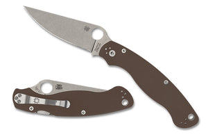 Spyderco Knives™ Military Compression Lock C36GPBN15V2 Brown G-10 CPM 15V Carbon Steel Pocket Knife
