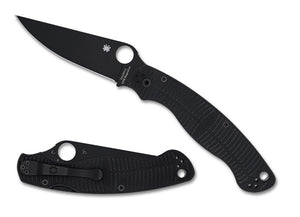 Spyderco Knives™ Military 2 Compression Lock C36GMCBKP2 Black G-10 CPM MagnaCut Stainless Steel Pocket Knife
