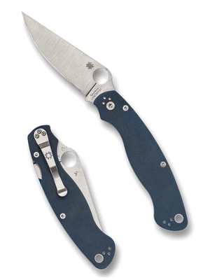 Spyderco Knives™ Military 2 Compression Lock C36GPCBL2 Cobalt Blue G10 CPM-SPY27 Stainless Steel Pocket Knife