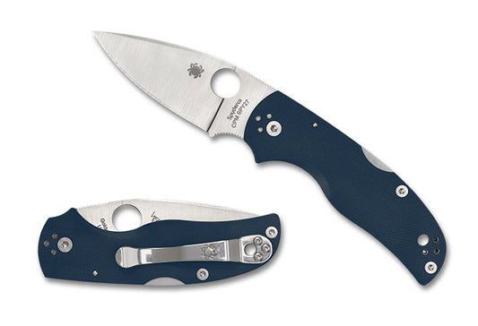 Spyderco Knives™ Native 5 Back Lock C41GPCBL5 Cobalt Blue G-10 CPM SPY27 Stainless Steel Pocket Knife