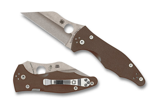 Spyderco Knives™ Yojimbo 2 Compression Lock C85GPBN15V2 Brown G-10 CPM 15V Carbon Steel Pocket Knife