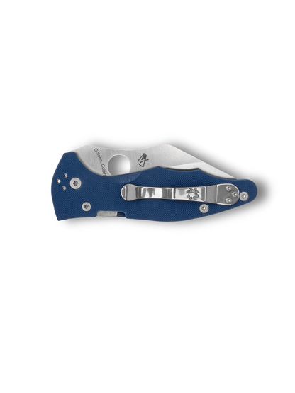 Spyderco Knives™ Yojimbo 2 Compression Lock C85GPCBL2 Blue G-10 CPM SPY27 Stainless Steel Pocket Knife