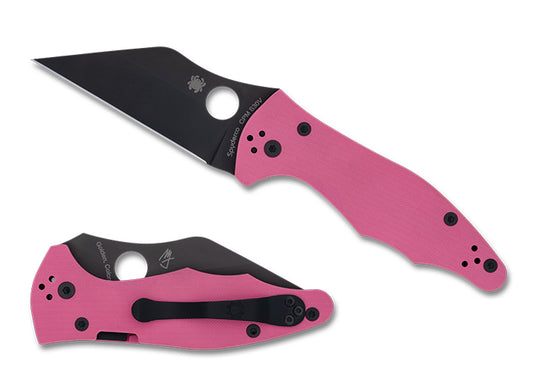 Spyderco Knives™ Yojimbo 2 Compression Lock C85GPNBKP2 Pink G-10 CPM S30V Stainless Steel Pocket Knife