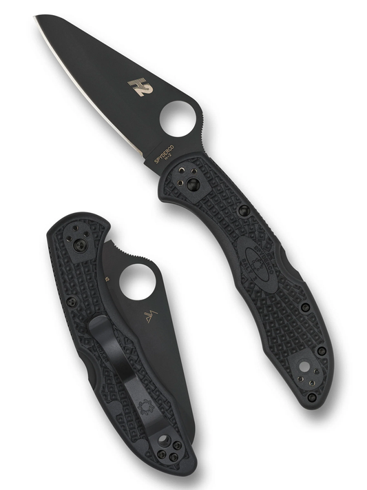 Spyderco Knives™ Salt 2 Lockback C88PBBK2 Black Fiberglass Reinforced Nylon H2 Stainless Steel Pocket Knife