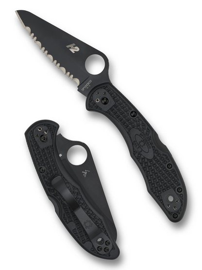 Spyderco Knives™ Salt 2 Lockback C88SBBK2 Black Fiberglass Reinforced Nylon H2 Stainless Steel Pocket Knife