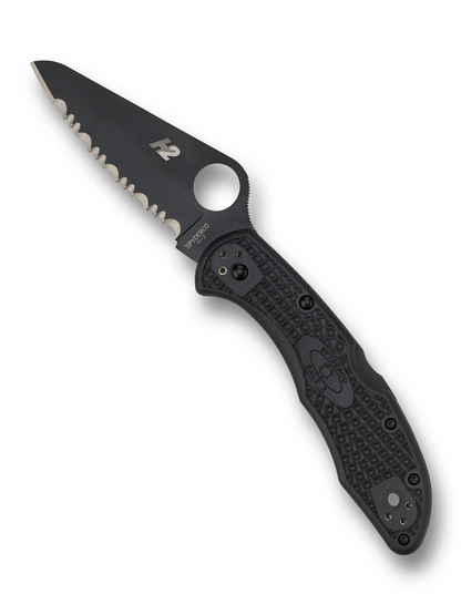 Spyderco Knives™ Salt 2 Lockback C88SBBK2 Black Fiberglass Reinforced Nylon H2 Stainless Steel Pocket Knife