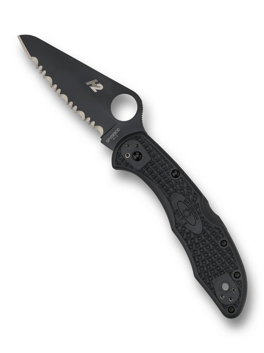 Spyderco Knives™ Salt 2 Lockback C88SBBK2 Black Fiberglass Reinforced Nylon H2 Stainless Steel Pocket Knife