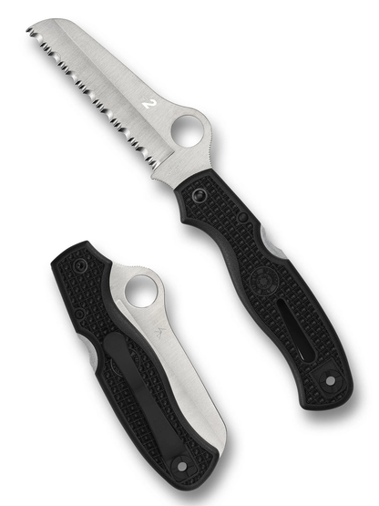 Spyderco Knives™ Atlantic Lockback C89SBK Black Fiberglass Reinforced Nylon H2 Stainless Steel Pocket Knife