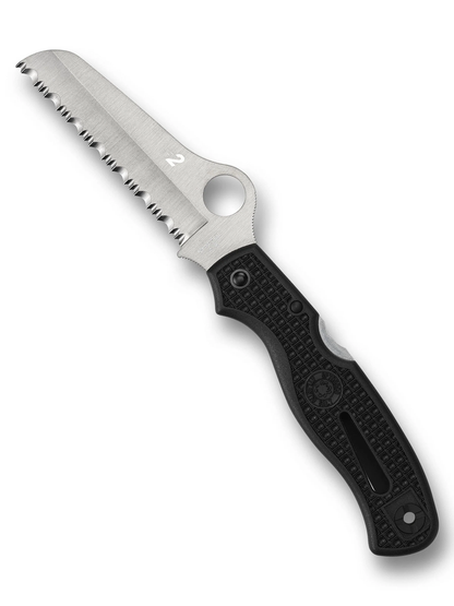 Spyderco Knives™ Atlantic Lockback C89SBK Black Fiberglass Reinforced Nylon H2 Stainless Steel Pocket Knife