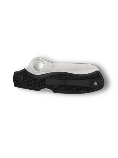 Spyderco Knives™ Atlantic Lockback C89SBK Black Fiberglass Reinforced Nylon H2 Stainless Steel Pocket Knife