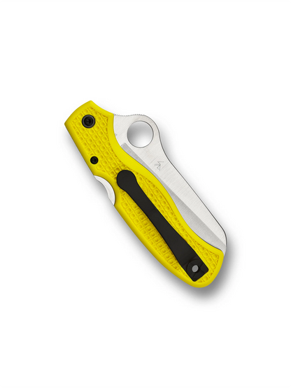 Spyderco Knives™ Atlantic Lockback C89SYL Yellow Fiberglass Reinforced Nylon H2 Stainless Steel Pocket Knife