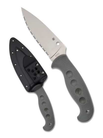 Spyderco Knives™ Temperance Fixed Blade FB05SGY Gray FRN CPM Cru-Wear Semi-Stainless Steel Knife