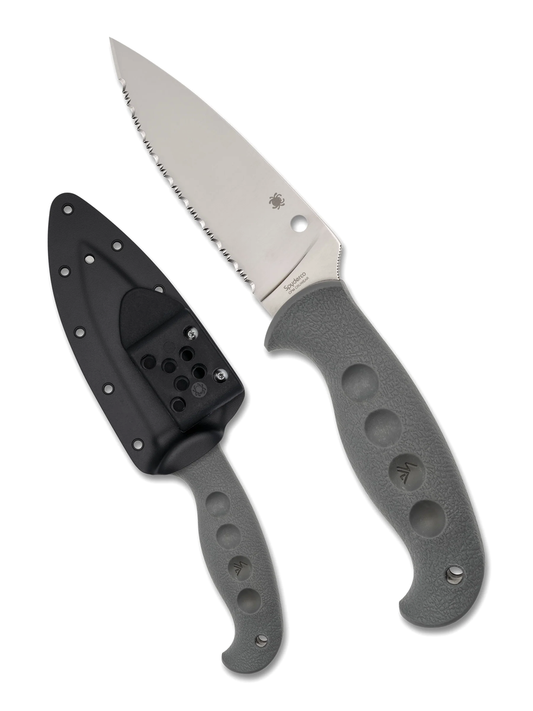 Spyderco Knives™ Temperance Fixed Blade FB05SGY Gray FRN CPM Cru-Wear Semi-Stainless Steel Knife