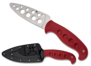 Spyderco Knives™ Temperance Fixed Blade Trainer FB05TRD Red FRN 420J2 Steel Knife