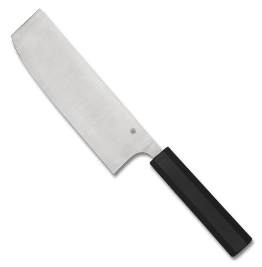 Spyderco Knives™ Nakiri Kitchen Knife K17PBK Black Polypropylene CTS BD1N Stainless Steel Knife