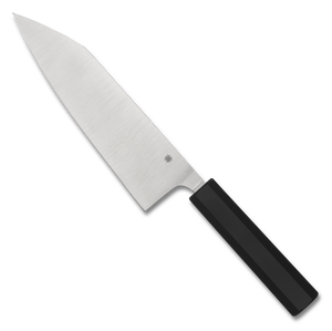 Spyderco Knives™ Bunka Bocho Kitchen Knife K18PBK Black Polypropylene CTS BD1N Stainless Steel Knife