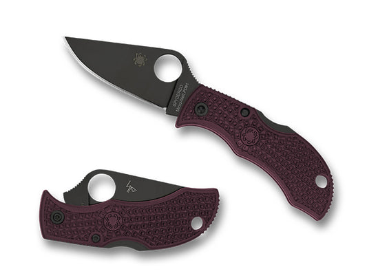 Spyderco Knives™ Manbug Back Lock MBBGBKP Burgundy FRN Micro-Melt PD#1 Carbon Steel Pocket Knife