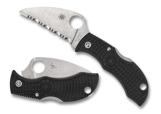 Spyderco Knives™ Manbug Lockback MBKWS Black Frn VG-10 Stainless Steel Pocket Knife