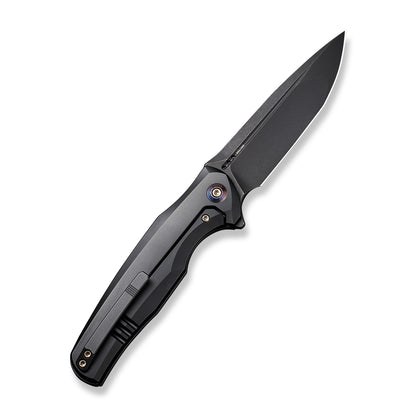 WE Knife Co., Ltd™ 601X Frame Lock WE01J-1 Black & Golden 6AL4V Titanium CPM 20CV Stainless Steel Pocket Knife