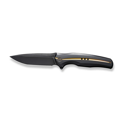 WE Knife Co., Ltd™ 601X Frame Lock WE01J-1 Black & Golden 6AL4V Titanium CPM 20CV Stainless Steel Pocket Knife