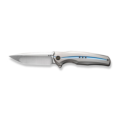 WE Knife Co., Ltd™ 601X Frame Lock WE01J-2 Gray & Blue 6AL4V Titanium CPM 20CV Stainless Steel Pocket Knife