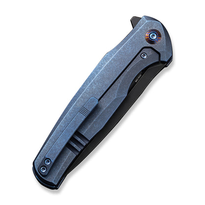 WE Knife Co., Ltd™ 601X Frame Lock WE01J-3 Blue & Golden 6AL4V Titanium CPM 20CV Stainless Steel Pocket Knife