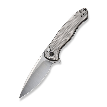 WE Knife Co., Ltd™ Kitefin Button Lock WE19002M-2 Gray 6AL4V Titanium CPM-20CV Stainless Steel Pocket Knife