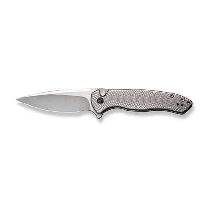 WE Knife Co., Ltd™ Kitefin Button Lock WE19002M-2 Gray 6AL4V Titanium CPM-20CV Stainless Steel Pocket Knife