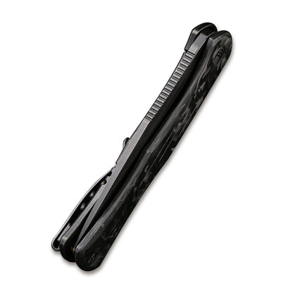 WE Knife Co., Ltd™ Primoris Frame Lock WE20047B-1 Black Marble Carbon Fiber and 6AL4V Titanium CPM 20CV Stainless Steel Pocket Knife