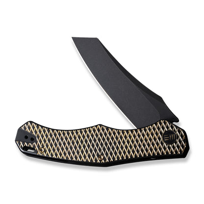 WE Knife Co., Ltd™ Rekker Frame Lock WE22010G-3 Golden & Black 6al4v Titanium CPM 20CV Stainless Steel Pocket Knife