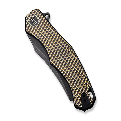 WE Knife Co., Ltd™ Rekker Frame Lock WE22010G-3 Golden & Black 6al4v Titanium CPM 20CV Stainless Steel Pocket Knife