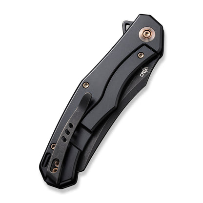 WE Knife Co., Ltd™ Rekker Frame Lock WE22010G-3 Golden & Black 6al4v Titanium CPM 20CV Stainless Steel Pocket Knife