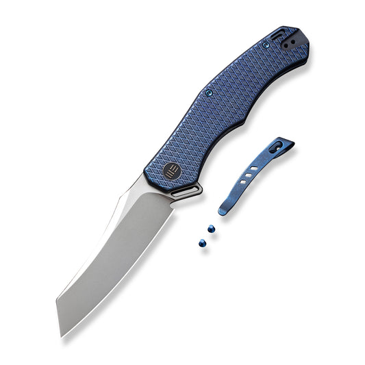 WE Knife Co., Ltd™ Rekker Frame Lock WE22010G-4 Blue 6al4v Titanium CPM 20CV Stainless Steel Pocket Knife