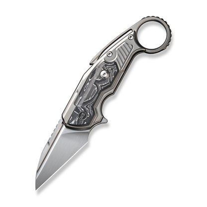 WE Knife Co., Ltd™ Yardbird Button Lock WE22021-3 6AL4V Titanium and Aluminum Foil Carbon Fiber CPM 20CV Stainless Steel Pocket Knife
