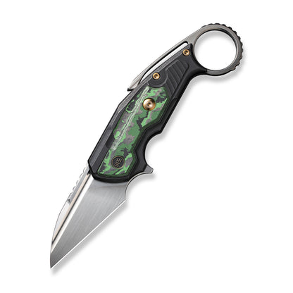 WE Knife Co., Ltd™ Yardbird Button Lock WE22021-4 6al4v Titanium and Jungle Wear Fat Carbon Fiber CPM 20CV Stainless Steel Pocket Knife