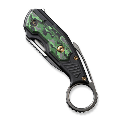 WE Knife Co., Ltd™ Yardbird Button Lock WE22021-4 6al4v Titanium and Jungle Wear Fat Carbon Fiber CPM 20CV Stainless Steel Pocket Knife