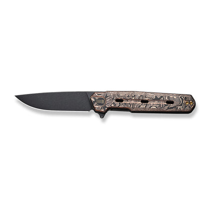 WE Knife Co., Ltd™ Navo Liner Lock WE22026-5 Black & Cooper Foil Carbon Fiber CPM 20CV Stainless Steel Pocket Knife