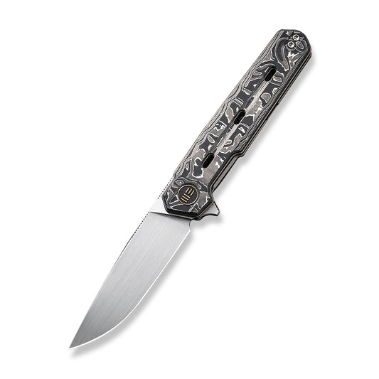 WE Knife Co., Ltd™ Navo Liner Lock WE22026-6 Black & White Aluminum Foil Carbon Fiber CPM 20CV Stainless Steel Pocket Knife