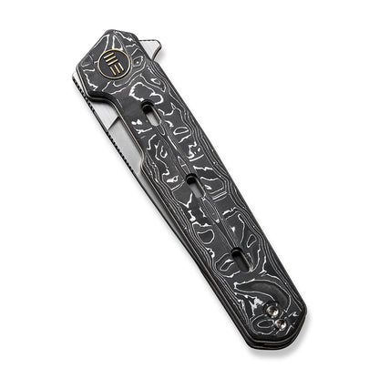 WE Knife Co., Ltd™ Navo Liner Lock WE22026-6 Black & White Aluminum Foil Carbon Fiber CPM 20CV Stainless Steel Pocket Knife