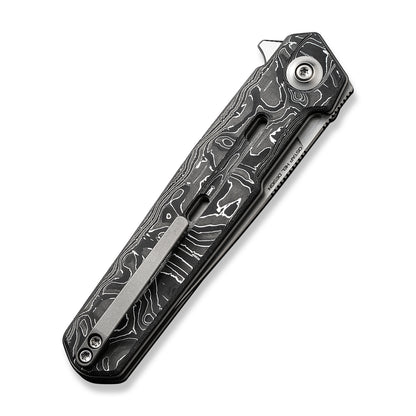 WE Knife Co., Ltd™ Navo Liner Lock WE22026-6 Black & White Aluminum Foil Carbon Fiber CPM 20CV Stainless Steel Pocket Knife