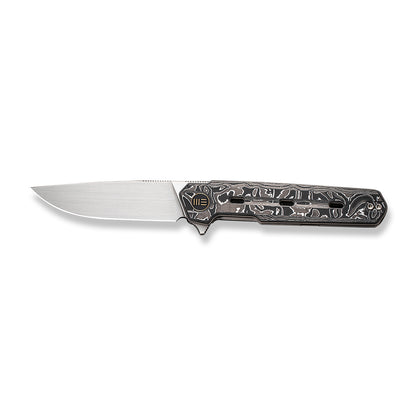 WE Knife Co., Ltd™ Navo Liner Lock WE22026-6 Black & White Aluminum Foil Carbon Fiber CPM 20CV Stainless Steel Pocket Knife