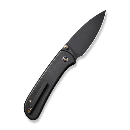 WE Knife Co., Ltd™ Qubit Button Lock WE22030F-1 Black 6AL4V Titanium CPM 20CV Stainless Steel Pocket Knife